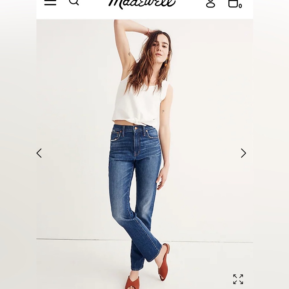 Madewell “ the high rise slim boy jean” sz 25